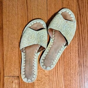 Jeffrey Campbell Women's Rafia Flat Sandals